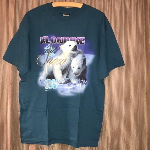 Vintage Denver Zoo Klondike Snow with Polar Bears T-Shirt -Size Large - NWT - Picture 2 of 7